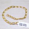 8+1"inch Brass Bracelet F - PBB999  18K Yellow Gold Plated Designer Linked Chain Bracelet